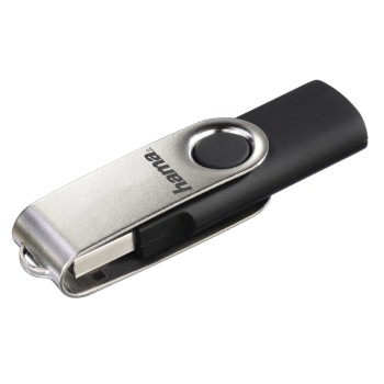 FlashPen Rotate, USB 2.0, 64GB, 10MB/s, Schwarz/Silber