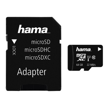 microSDXC 64GB Class 10 UHS-I 22MB/s + Adapter/Mobile