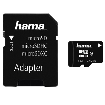 microSDHC 8GB Class 10 22MB/s + Adapter / Mobile