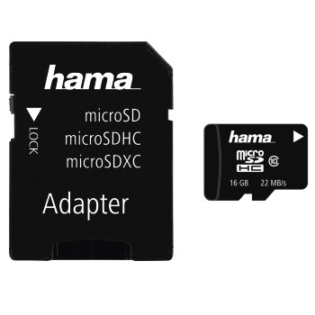 microSDHC 16GB Class 10 22MB/s + Adapter / Mobile