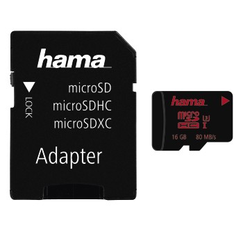 microSDHC 16GB UHS Speed Class 3 UHS-I 80MB/s + Adapter/Foto