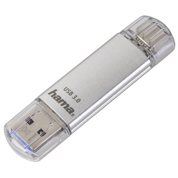 FlashPen C-Laeta, Type-C USB 3.1/USB 3.0, 16GB, 40 MB/s, Silber