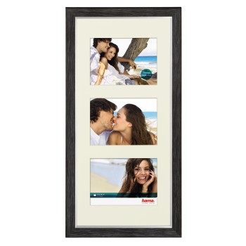 Kunststoffrahmen-Galerie Porto, Anthrazit, 25 x 55 cm (3 Bilder)