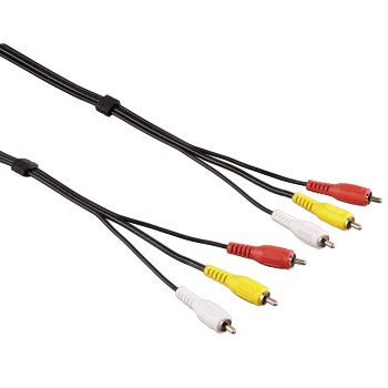 Video-Kabel, 3 Cinch-Stecker - 3 Cinch-Stecker, 2,0 m