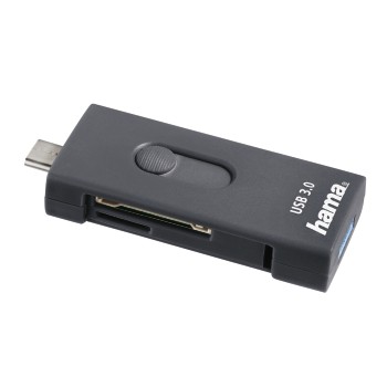 USB-3.1-Type-C + USB-3.0-Type-A-OTG-Kartenleser, SD/microSD, Grau