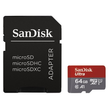 microSDXC Ultra 64GB (A1 / UHS-I / Cl.10 / 100MB/s) + Adapter, Photo