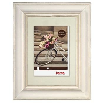 Holzrahmen Vélo, Weiß, 24 x 30 cm