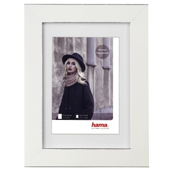 Kunststoffrahmen Valentina, Weiß, 13 x 18 cm