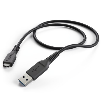 Lade-/Datenkabel, USB Type-C - USB-3.1-A-Stecker, 1 m, Schwarz