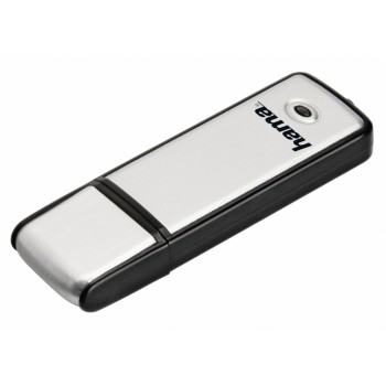 FlashPen Fancy, USB 2.0, 16 GB, 10MB/s, Schwarz/Silber, Schmale Verpack.
