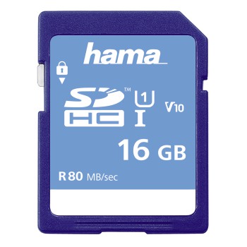 SDHC 16GB Class 10 UHS-I 80MB/S, Schmale Verpackung
