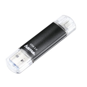 FlashPen Laeta Twin, USB 3.0, 128GB, 40MB/s, Schwarz, Schmale Verpackung