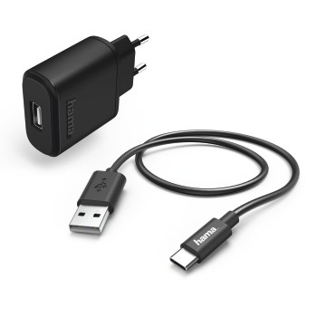 Ladeset, USB Type-C, 2,4 A, Schwarz