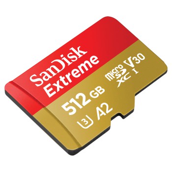 microSDXC Extreme 512GB (A2/ V30/ U3/ R160/ W90) + Adapter Mobile