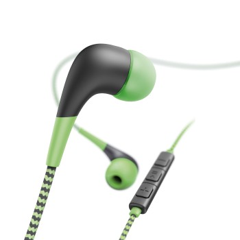 Kopfhörer Neon, In-Ear, Mikrofon, Grün