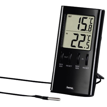LCD-Thermometer T-350, Schwarz