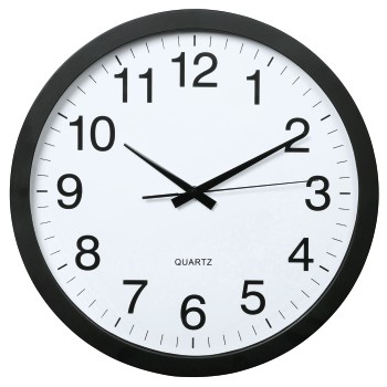 Wanduhr PG-400 Jumbo, geräuscharm, Schwarz