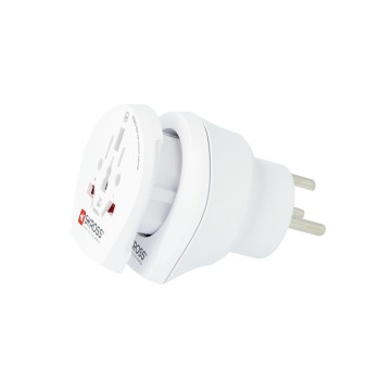 Reisestecker Combo World to Denmark, Weiß